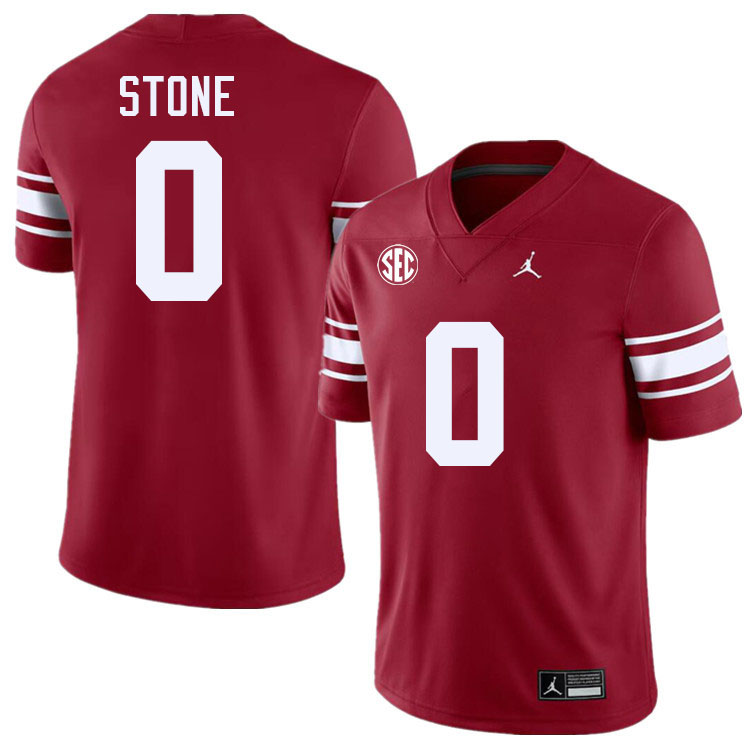 Men #0 David Stone Oklahoma Sooners 2024 SEC Conference College Football Jerseys-Throwback